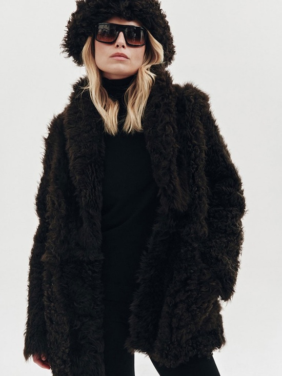 H&M Jackets & Blazers - H&M Black Teddy Faux Fur Coat